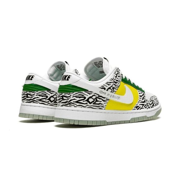 Nike Men's Dunk Low Doernbecher 2022 Sneakers - White/Green/Yellow 11.5 - Picture 9 of 13